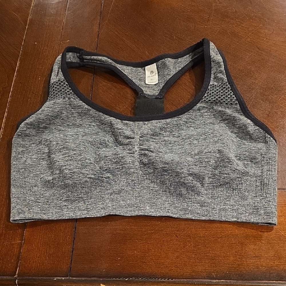 (J15) Velocity Charcoal Sports Bra Sz XL